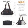 KONO Canvas Handbag Women Shoulder Bag, black, Retro