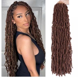 8 Packs Soft Locs Crochet Hair 24 Inch Faux Locs Crochet Braids Goddess Locs Dreadlocs Synthetic Hair For Black Women (30#, 24 Inch (Pack of 8))