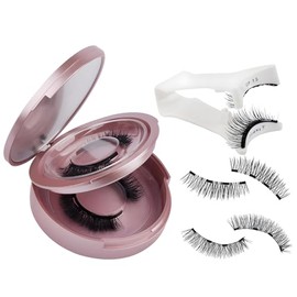 MOTIBACK Doppellagige magnetische Wimpern-Weiß-24P+K7