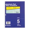 Blueline Analysis Pad, Glued Binding, Side Punched, 5 Columns with