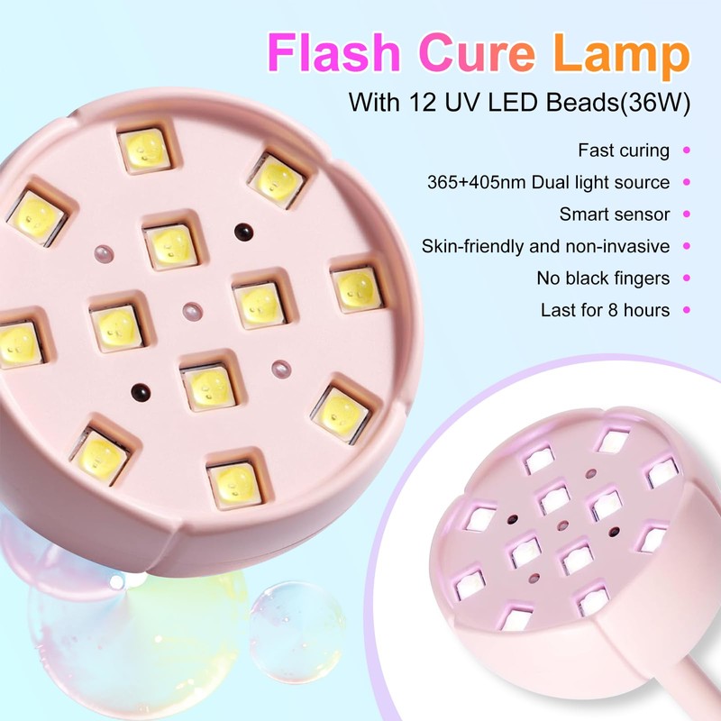 Mini UV Lamp for Nails, 12 LED Beads Mini Nail