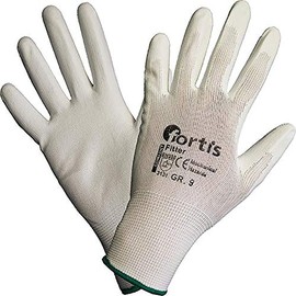 Fortis Fitter Glove PU Nylon Size 10 White