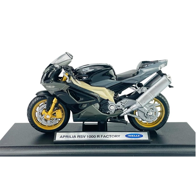 Welly Aprilia RSV 1000 R Factory Black with Socket 1:18
