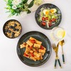 LERATIO Ceramic Dinnerware Sets for 4,Handcraft Stoneware Plates and Bowls