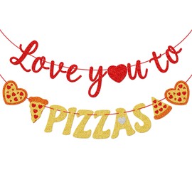 Love You to Pizzas Banner, Valentine’s Day Pizzas Decorations, Pizza Party Decorations, Pizza themed Baby Shower Party Decor, Valentines Day Pizza Birthday Decor, Valentines Day Pizzas Party Decorations