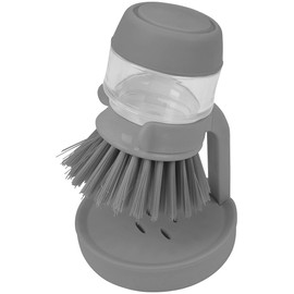 Sichler Haushaltsgeräte Spülbürste mit Spülmittelspender und Abtropfhalterung