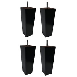 Elegent Upholstery 7" Wood Tapered Pyramid Leg Dark Espresso Sofa/Chair/Ottoman [5/16" Bolt] Replacement Legs - Set of 4