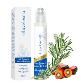 Hair Growth Serum Roll On with Rosemary，Helps Support Thicker, Fuller Hair Appearance，Clean, Non-Greasy Hair Loss Support for Men & Women，Rosemary，0.84 Fl Oz (Pack of 1)