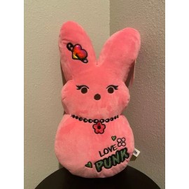 PEEPS 15" Pink EASTER Emo Punk Love Bunny Plush RARE 2023
