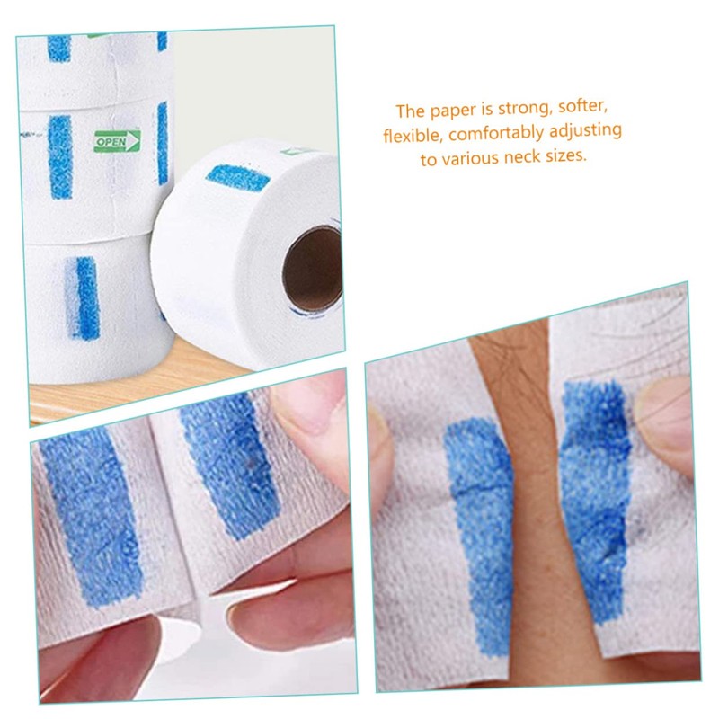 Ipetboom 5 Rolls Disposable Barber Neck Strips Stretchy Hairdressing Neck