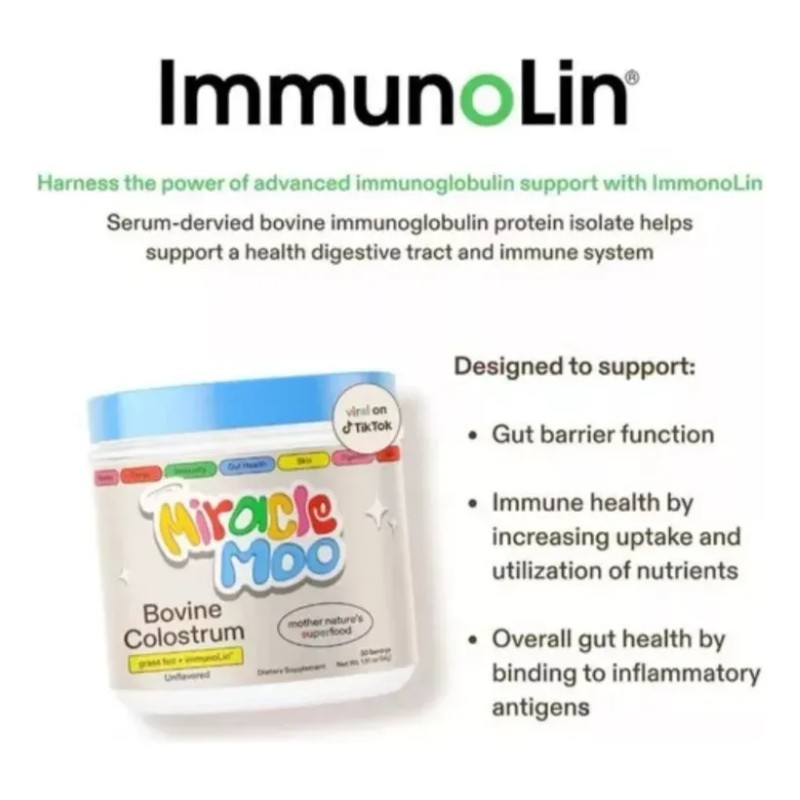 2pc Colostrum Supplement Gut Health Hair Growth Miracle Moo