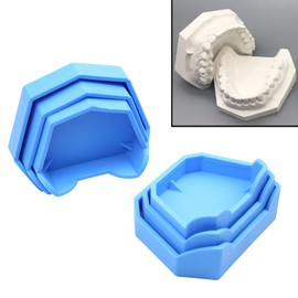 Dental Model Base Former Kit Impression Trays Base Molds Set for Lab 6Pcs/Set