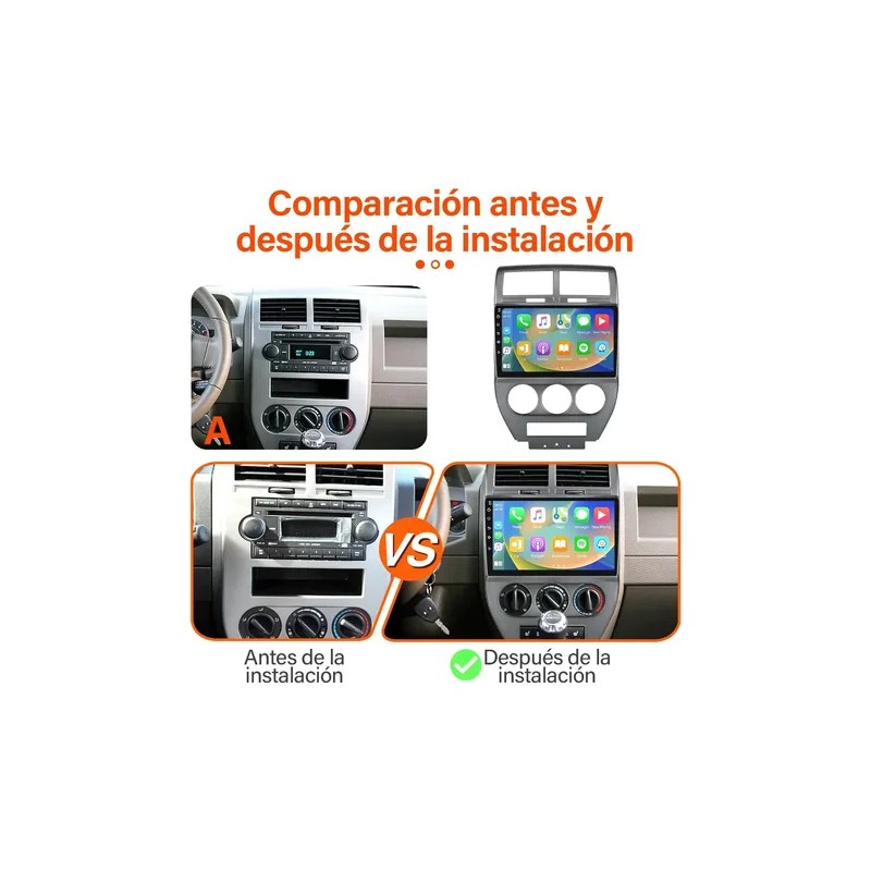 Auto Estéreo Jeep Compass Patriot 2007 2008 Carplay 64gb