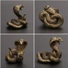 Toddmomy Brass Cobra Snake Statue Cobra Snake Sculpture Cobra Figurine