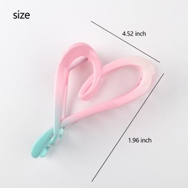 Love Shaped Hair Clips for Women Gradient Pink Hair Claws Elegant Hair Clip Valentine’s Day Jaw Clips Large Hair Barrettes for Thick White Pink Green Hairpins Valentine’s Party Hair Accessories 1Pcs