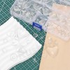 Rustark 110Pcs 5 Sizes Heart Clear Glass Dome Tile Assortment