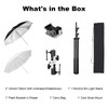 Soonpho Photography Umbrella Lighting Kit, 2 Pack 43inch/109cm Soft Umbrella(White&Silver)