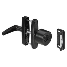 National Hardware N212-993 Screen & Storm Door Knob Latch, Black, Fits 5/8 in.–1-3/8 in. Thick Screen or Storm Doors, 1-1/2 in., 1-3/4 in. or 3 in. Hole Spacing