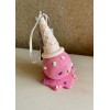 candyland pink melted ice cream cone ornament