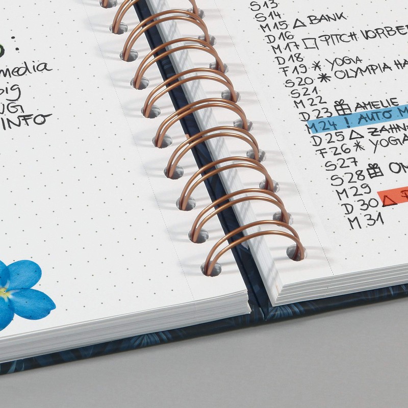 SIGEL JN614 Jolie Spiral notebook, Heavenly Leaves, dotted (dot grid),