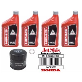Honda 10W30 Synthetic Oil Change Kit for NC750X NC 750 XA OEM Oil Filter, Washer