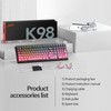 Lingbao K98 Mechanical Keyboard, Rechargeable Wireless Keyboard with RGB Side