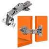 2 pcs 165 Degree Soft Close Fully Covered Frameless Hinge