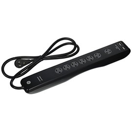 GE 25795 7-Outlet Advanced Surge Protector with 2 USB Ports