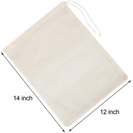 LYTIVAGEN Pack of 4 Nut Milk Bags Filter Cloth Straining Cloth Washable Muslin Bag Nut Milk Strainer Cheesecloth Bags Small Bag with Drawstring for Nut Milk Tea Coffee 30 x 35 cm