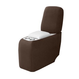 ROFASVCO 100% Waterproof Recliner Middle Console Cover Fleece Stretch Reclining Sectional Couch Covers L Shape Recliner Sofa Cover Washable Center Console Slipcover Protector (1 Console, Dark Coffee)