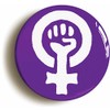 Ozorath FEMINIST FIST SYMBOL BADGE BUTTON PIN PURPLE (Size is