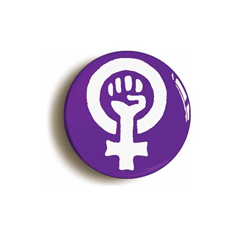 Ozorath FEMINIST FIST SYMBOL BADGE BUTTON PIN PURPLE (Size is