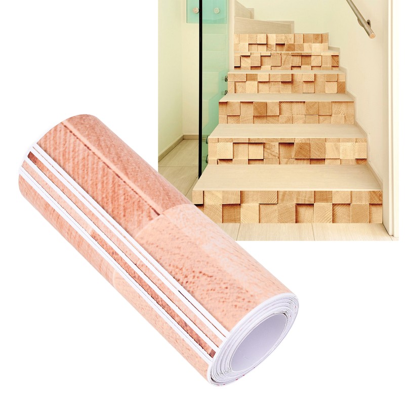 6PCS/Set 3D Wall Sticker Waterproof Stair Sticker DIY Stair Wallpaper