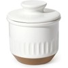 Sweese Embossed French Butter Crock with Water, Ceramic Butter Keeper