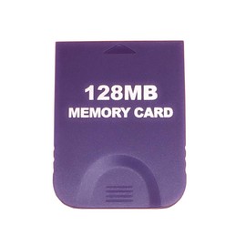 WICAREYO 128M High Capacity Memory Card with Protective Case for Wii NGC Gamecube Console, Purple