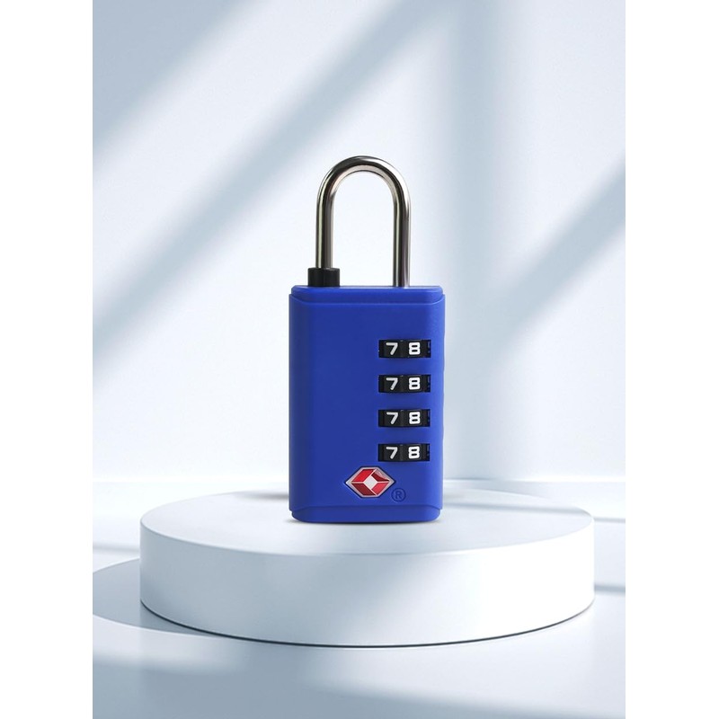 TSA Approved Combination Padlocks for Luggage, Security Lock, Black (Blue)