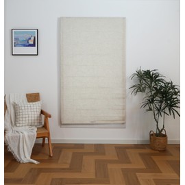 Everyday Celebration Linen Blend Cordless Roman Blinds – Light Filtering Pull Down Window Treatment for Home, Indoor Shades & Blinds (38x64 Natural)