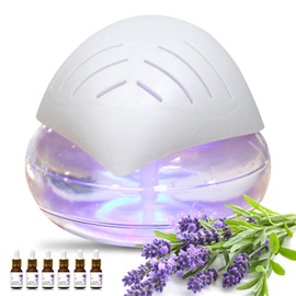 Water Filter Air Washer for Home and Office,Air Cleaner Water Air Purifier with 6x10ml Essential Oil Diffuser & Humidifier, Rainbow Air Washer with LED Mood Light, Air Revitalizer for Smoke and Pets