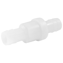 ZOCCVI 1/2" One Way Inline Check Valve 2 Pcs, White Plastic Non-Return Valve for Fuel, Oil, Water, Air, Gas Pumps & Systems