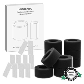MORENTO Humidifier Replacement Water Filters 10 Pack & Aroma Pads 10 Pack for MR6w Humidifier, Top Fill Humidifiers Filters to Improve Humidification Efficiency