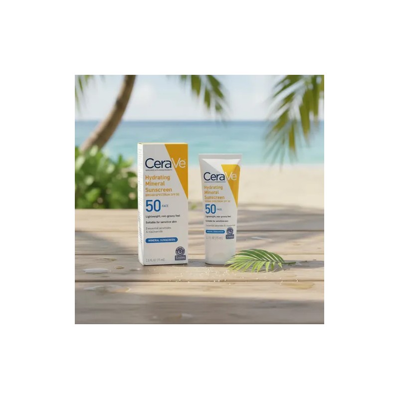 Cerave Hydrating Mineral Sunscreen Spf 50 Face 75ml