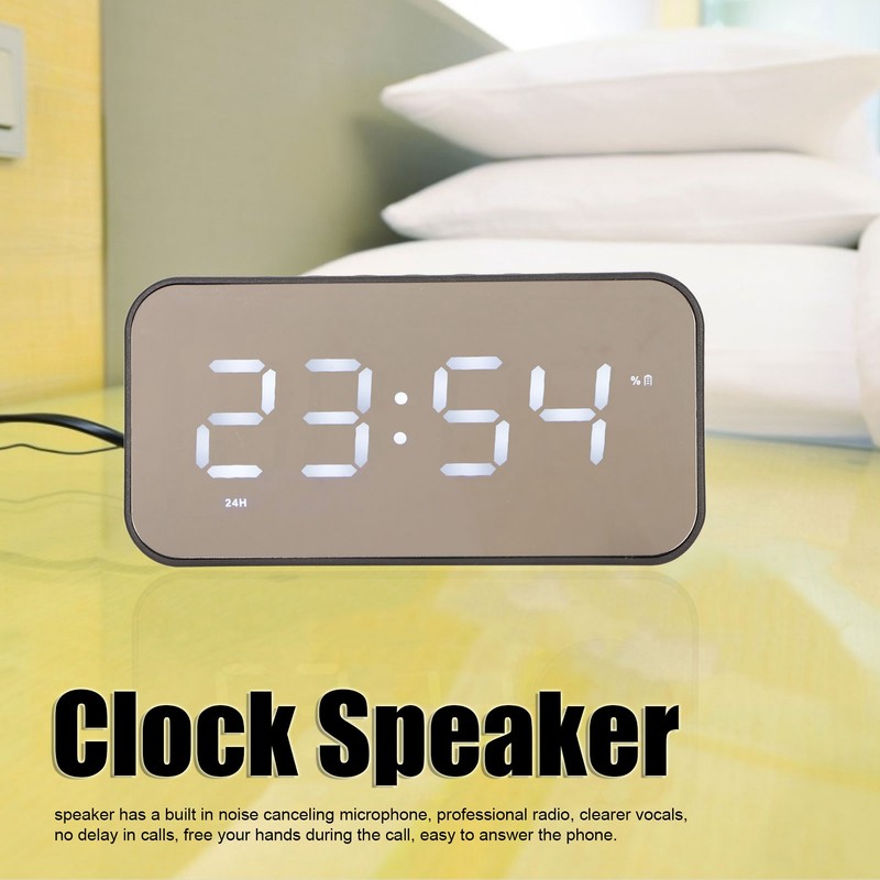 Wireless Bluetooth Speaker Stereo Sound Noise Cancelling Temperature Display Voice