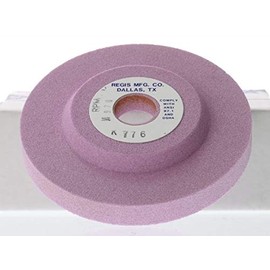 REGIS MANUFACTURING 5" X 7/8" X 7/8" - Offset - 80 Grit Valve Refacer Wheel K-776