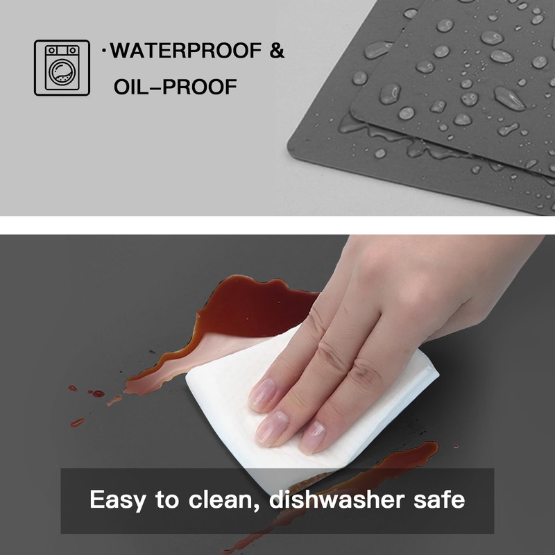 2MM Thick Silicone Countertop Mat, 35.4"x 23.6" Silicone Mats for
