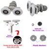 4PCS Shower Door Wheel Rollers,Double Sliding Roller,19MM Shower Door Rollers,Bathroom