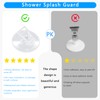 4 Pack Shower Curtain Clips, Windproof Shower Splash Guard，Self Adhesive