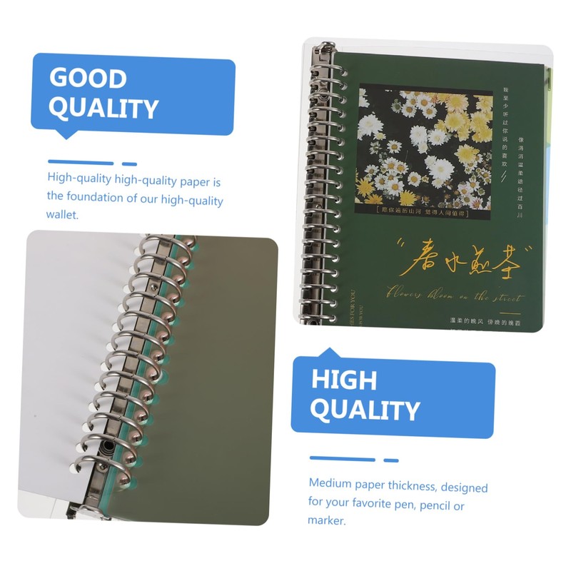 Operitacx 1pc Binder Case Refillable Notebook Notepad Protector Dividers Loose