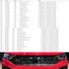 YLT AUTO Front Bumper Cover Upper Grille Replacement Shroud Gloss