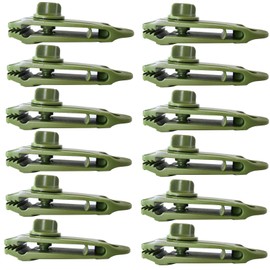 DanYun Tent Clips Camping Fixing 12-Piece Set Tarp Clips Plastic Windproof Strong Easy to Install Screw Lock Type Outdoor Outdoor Clip Holder Tent Clamp