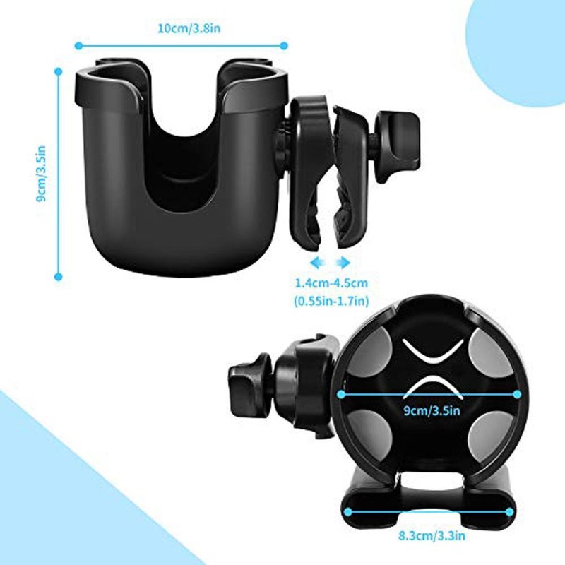 Wheelchair Cup Holder with Phone Holder 2 in 1 Walker